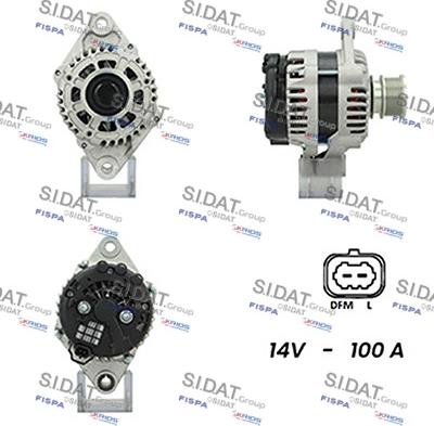 Sidat A12DR0352A2 - Генератор vvparts.bg