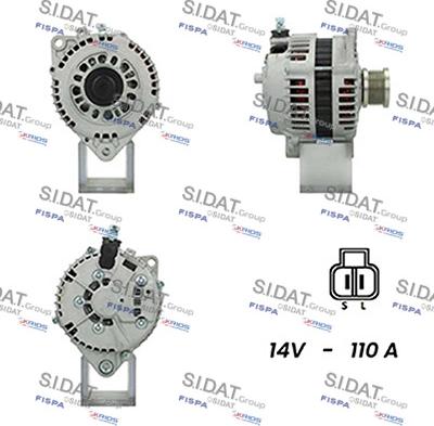 Sidat A12HT0368A2 - Генератор vvparts.bg