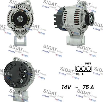 Sidat A12MA0275A2 - Генератор vvparts.bg