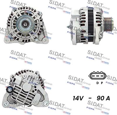 Sidat A12MH0653A2 - Генератор vvparts.bg