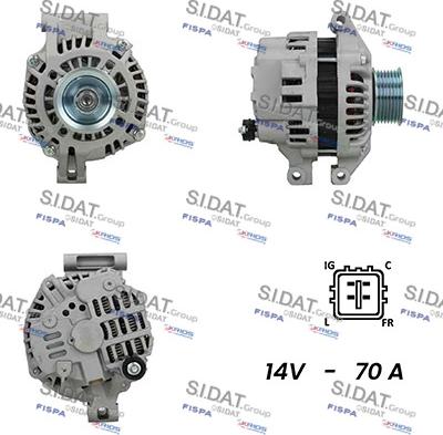 Sidat A12MH0345A2 - Генератор vvparts.bg