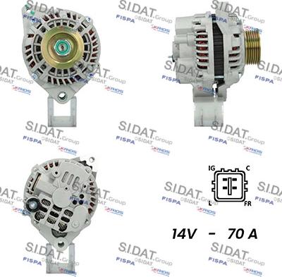 Sidat A12MH0210A2 - Генератор vvparts.bg