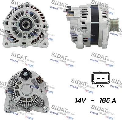 Sidat A12MH0281A2 - Генератор vvparts.bg