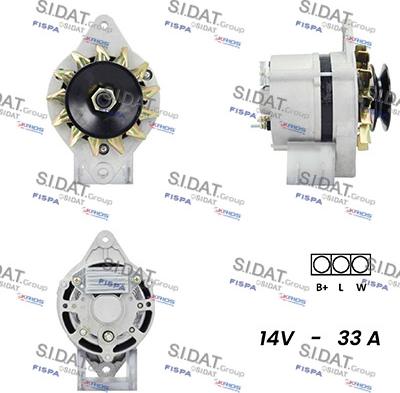 Sidat A12ML0595A2 - Генератор vvparts.bg