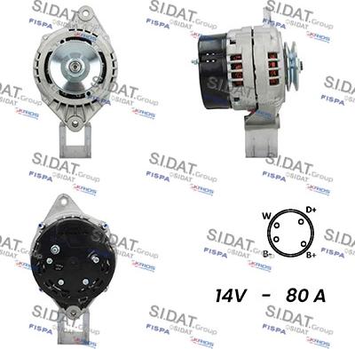 Sidat A12ML0326A2 - Генератор vvparts.bg