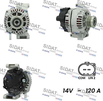 Sidat A12VA0407A2 - Генератор vvparts.bg