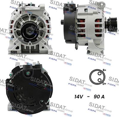 Sidat A12VA0083A2 - Генератор vvparts.bg