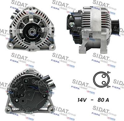 Sidat A12VA0804A2 - Генератор vvparts.bg