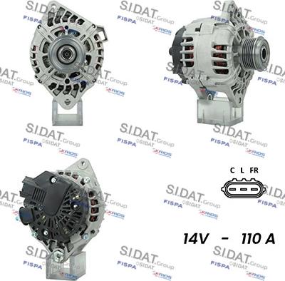 Sidat A12VA0824A2 - Генератор vvparts.bg