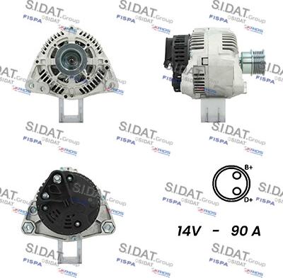 Sidat A12VA0381A2 - Генератор vvparts.bg