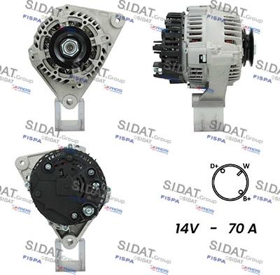 Sidat A12VA0246A2 - Генератор vvparts.bg