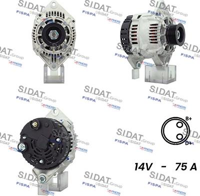 Sidat A12VA1008A2 - Генератор vvparts.bg