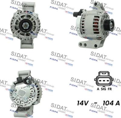 Sidat A12VS0060 - Генератор vvparts.bg