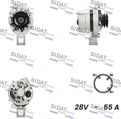 Sidat A24BH0076A2 - Генератор vvparts.bg