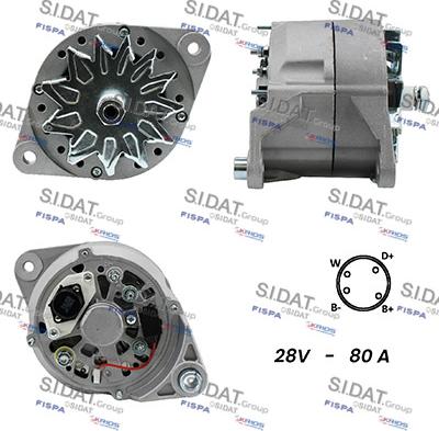 Sidat A24BH0078A2 - Генератор vvparts.bg