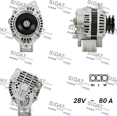 Sidat A24MH0062A2 - Генератор vvparts.bg