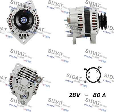 Sidat A24MH0141A2 - Генератор vvparts.bg