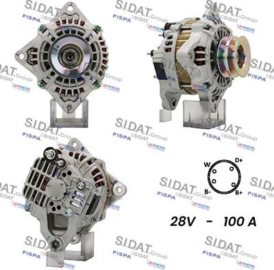 Sidat A24MH0108A2 - Генератор vvparts.bg