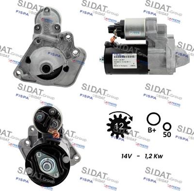 Sidat S12BH0942 - Стартер vvparts.bg