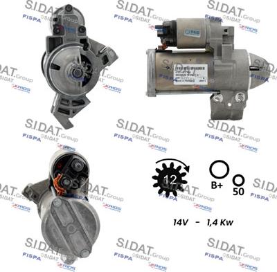 Sidat S12BH0932 - Стартер vvparts.bg