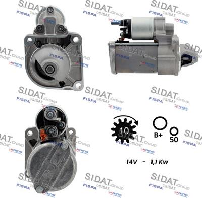 Sidat S12BH0937 - Стартер vvparts.bg