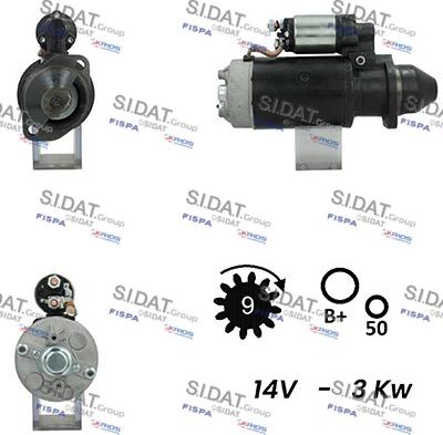 Sidat S12BH0493A2 - Стартер vvparts.bg