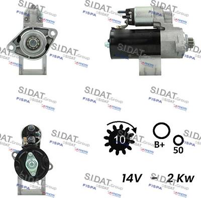 Sidat S12BH0460A2 - Стартер vvparts.bg