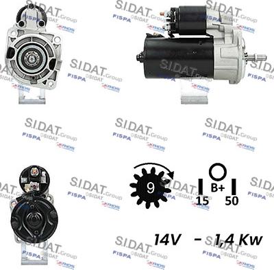 Sidat S12BH0439A2 - Стартер vvparts.bg