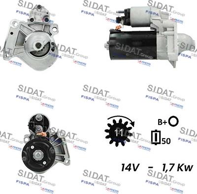 Sidat S12BH0430A2 - Стартер vvparts.bg