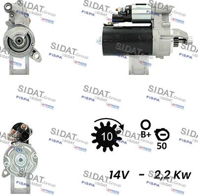 Sidat S12BH0425A2 - Стартер vvparts.bg