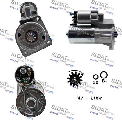 Sidat S12BH0597A2 - Стартер vvparts.bg