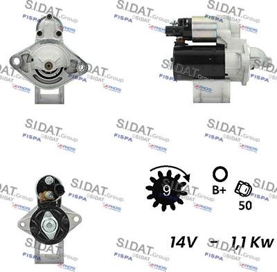 Sidat S12BH0585A2 - Стартер vvparts.bg