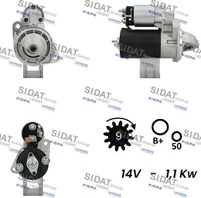 Sidat S12BH0529A2 - Стартер vvparts.bg