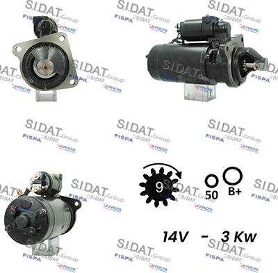 Sidat S12BH0660A2 - Стартер vvparts.bg