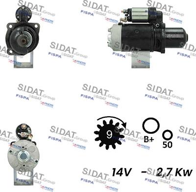 Sidat S12BH0668A2 - Стартер vvparts.bg