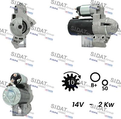 Sidat S12BH0608A2 - Стартер vvparts.bg