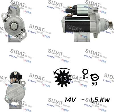 Sidat S12BH0602A2 - Стартер vvparts.bg