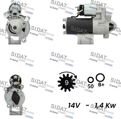 Sidat S12BH0613A2 - Стартер vvparts.bg