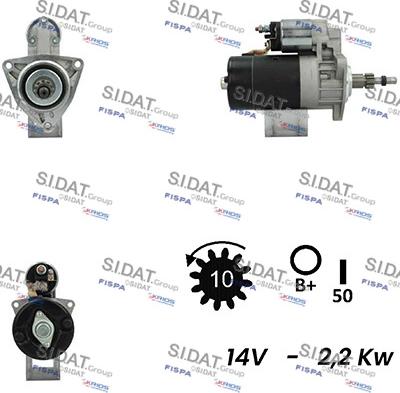 Sidat S12BH0624A2 - Стартер vvparts.bg