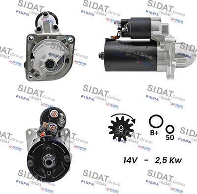 Sidat S12BH0047 - Стартер vvparts.bg