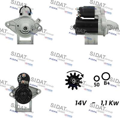 Sidat S12BH0067A2 - Стартер vvparts.bg