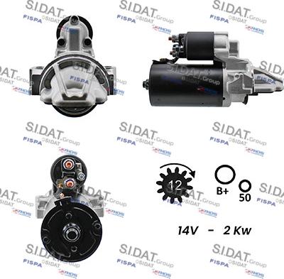 Sidat S12BH0004 - Стартер vvparts.bg