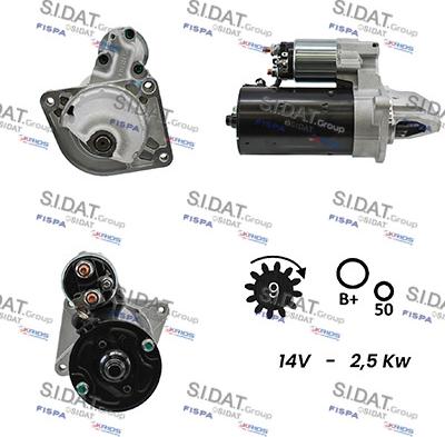 Sidat S12BH0008A2 - Стартер vvparts.bg