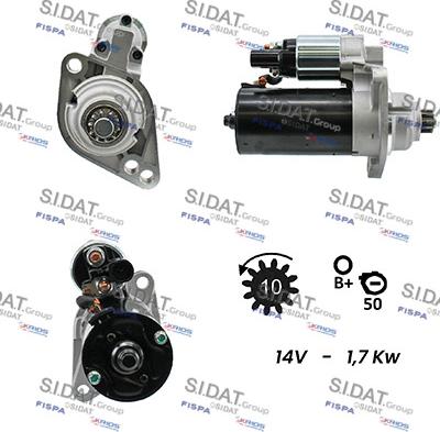 Sidat S12BH0015 - Стартер vvparts.bg