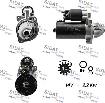 Sidat S12BH0010A2 - Стартер vvparts.bg