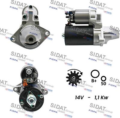 Sidat S12BH0033A2 - Стартер vvparts.bg