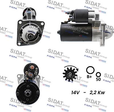 Sidat S12BH0020A2 - Стартер vvparts.bg