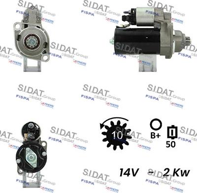 Sidat S12BH0027A2 - Стартер vvparts.bg