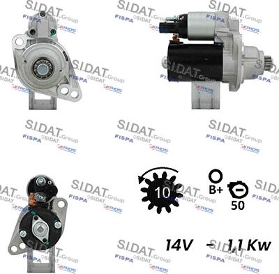 Sidat S12BH0072A2 - Стартер vvparts.bg