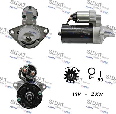 Sidat S12BH0196 - Стартер vvparts.bg